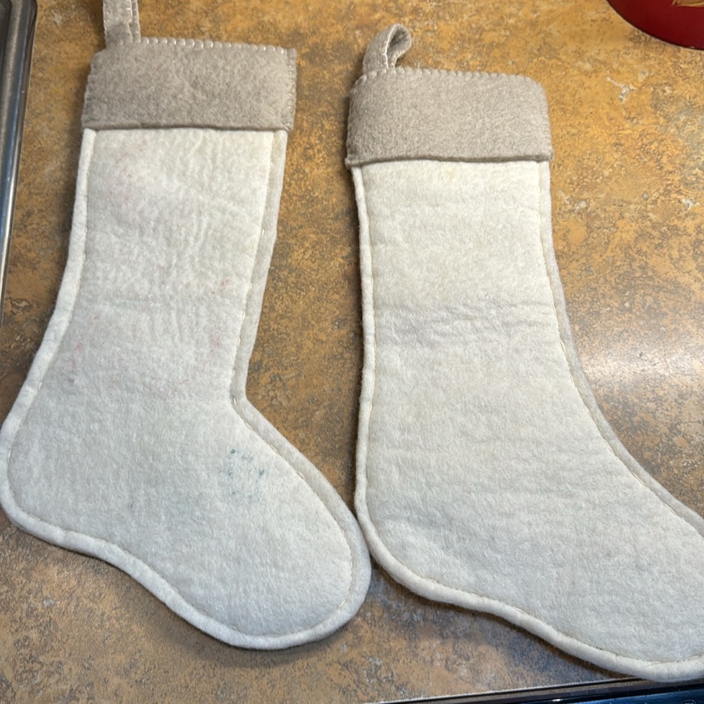 Felted Christmas stockings set of two - Picture 8 of 10